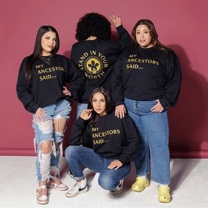 Nopalera Stand In Your Worth Black Crewneck Sweatshirt